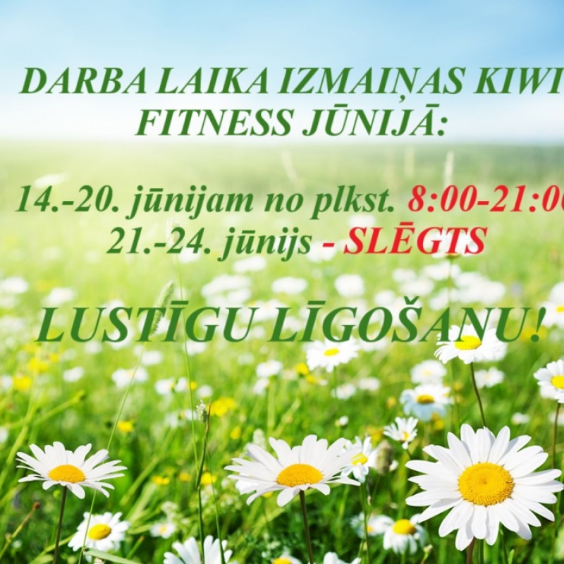 DAR LAIKA IZMAIŅAS JŪNIJĀ!